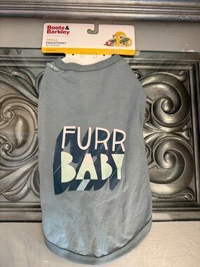 Boots & Barkley Small Dog Cat Sweatshirt with 'FURR BABY' Graphic